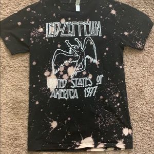 Black tie dye Led Zeppelin boutique shirt small